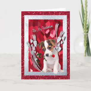 Den jackRussell valpen är mitt Helgkort