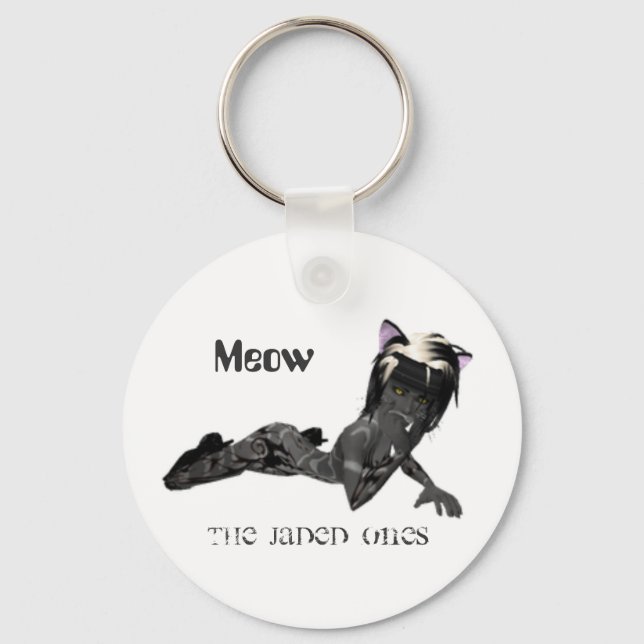 Den jaded One Meow Keychain 2 Nyckelring (Framsida)