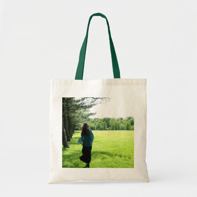 Den JadeFower sjalen hänger lös Tygkasse (Framsidan)