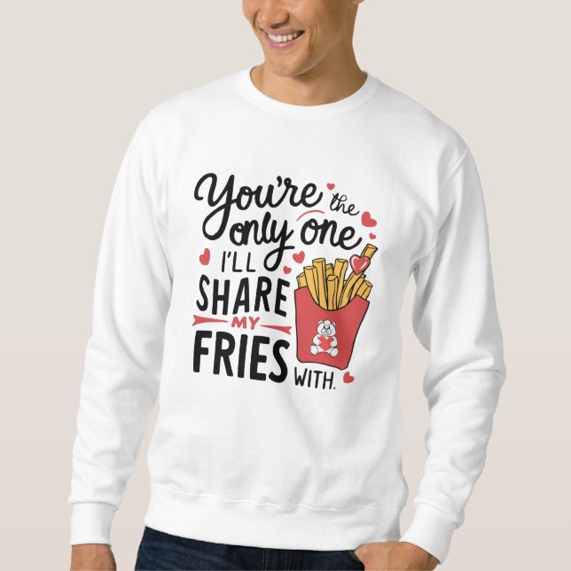 Den jag ska  min färja med fina Valentineser Lång Ärmad Tröja (Framsida)