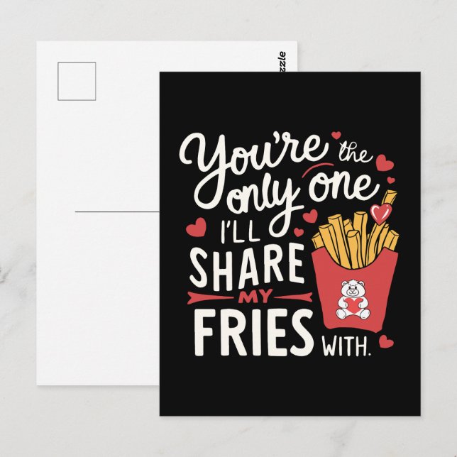 Den jag ska  min färja med fina Valentineser Vykort (Fram/baksida)