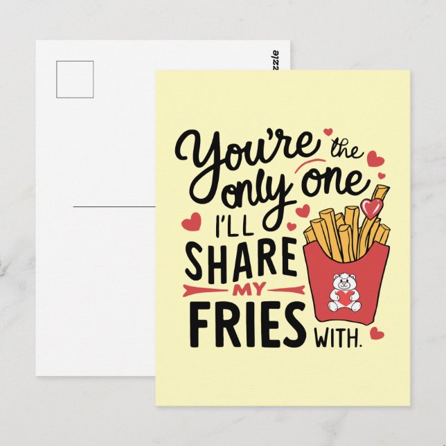 Den jag ska  min färja med fina Valentineser Vykort (Fram/baksida)