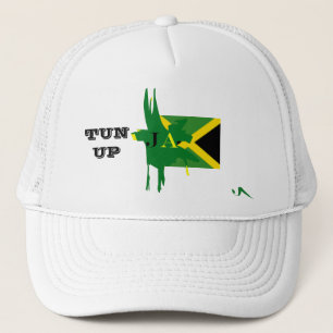 Den Jamaica TUNNAN UPP vit kopplar ihop hatten Keps