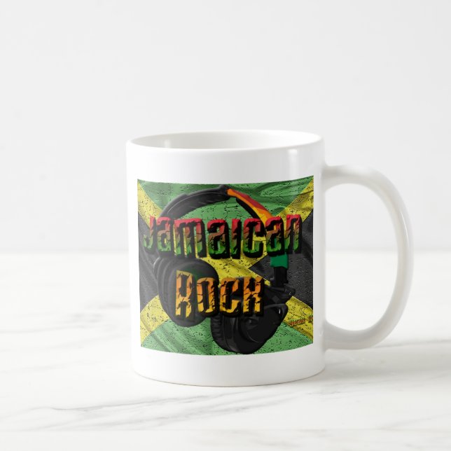 Den jamaikanska stenflagga spänner kaffemugg (Höger)