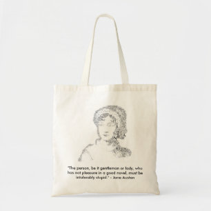 Den Jane Austen citationsteckentotot hänger lös Tygkasse