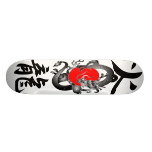 Den Japan flagga avfyrar drakeSkateboards Skateboard Bräda 21,5 Cm