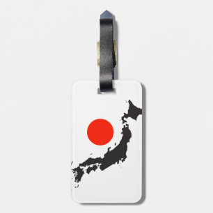 Den Japan kartan skisserar och cirklar Bagagebricka