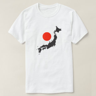 Den Japan kartan skisserar och cirklar T-shirt
