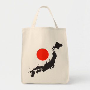 Den Japan kartan skisserar och cirklar Tygkasse