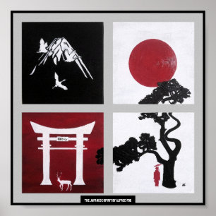 Den japanska andan Målning av Alfred Fox Poster