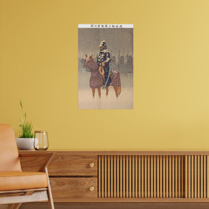 Den japanska armén har Landesashi Kiyochika Meiji Poster