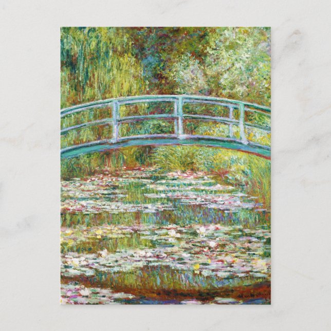 Den japanska bron 1899 Claude Monet Vykort (Framsida)