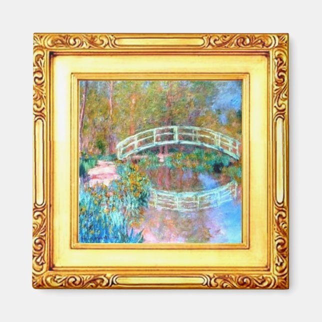 Den japanska bron av Claude Monet Magnet (Framsidan)