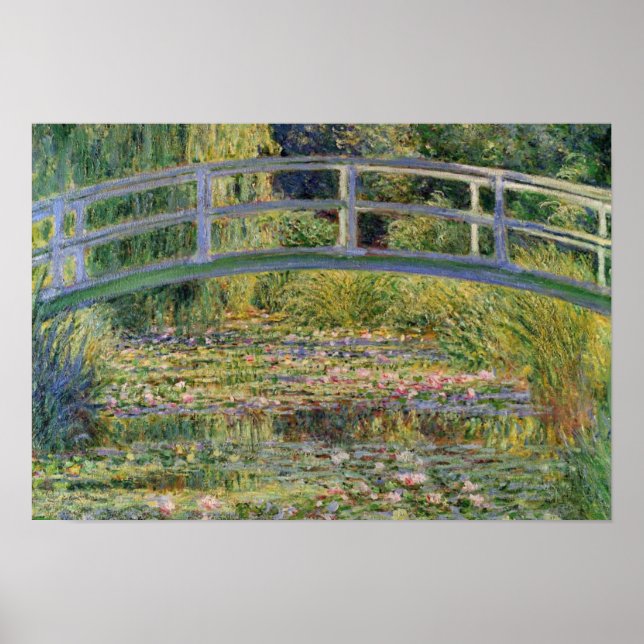 Den japanska bron av Claude Monet Poster (Framsidan)