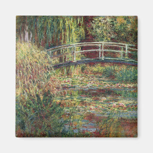 Den japanska bron Claude Monet Magnet