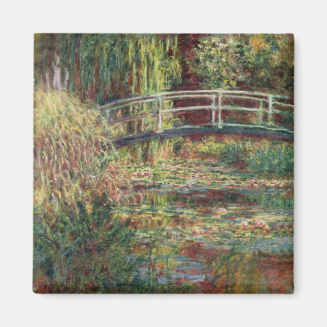 Den japanska bron Claude Monet Magnet (Framsidan)