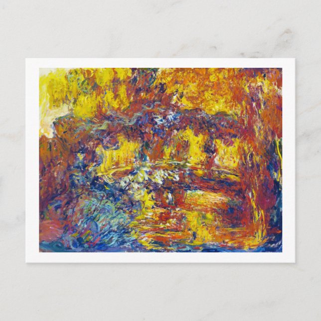 Den japanska bron Claude Monet Vykort (Framsida)