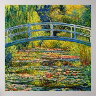 Den japanska bron (Näckrosdammen) av Monet Poster