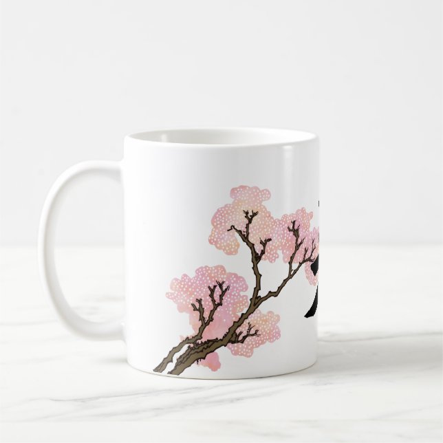 Den japanska calligraphyen "bi" & körsbär kaffemugg (Vänster)