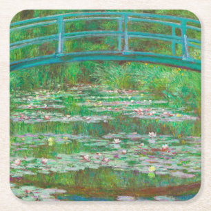 Den japanska fotbollen av Claude Monet Underlägg Papper Kvadrat