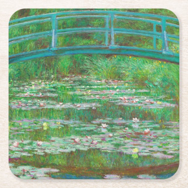 Den japanska fotbollen av Claude Monet Underlägg Papper Kvadrat (Framsidan)