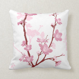 Den japanska körsbärsröda blommar, stillar kudde