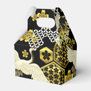 den japanska mönsterpartyfavören boxas kranar presentaskar