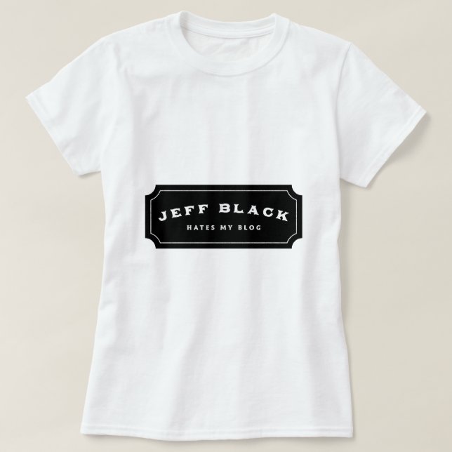 Den Jeff svarten hatar min blogg (den svart Tee (Design framsida)