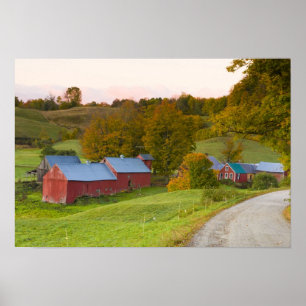 Den Jenne lantgården i Woodstock, Vermont. Fall. Poster