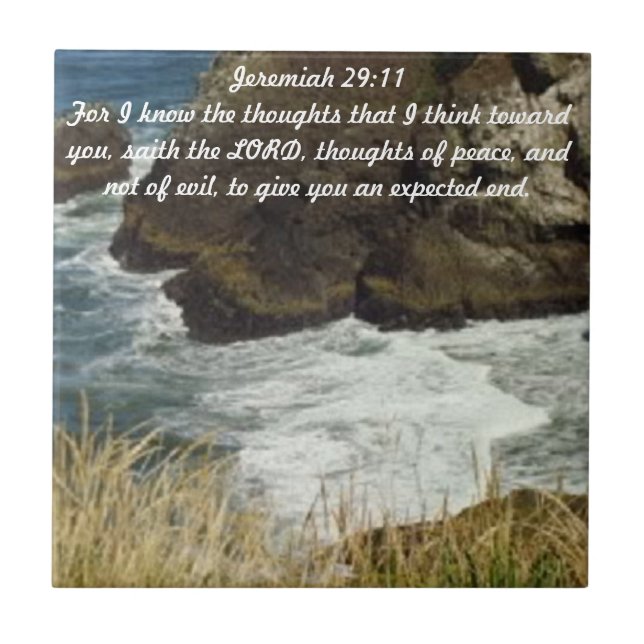 Den Jeremiah 29:11 belägger med tegel Kakelplatta (Framsidan)
