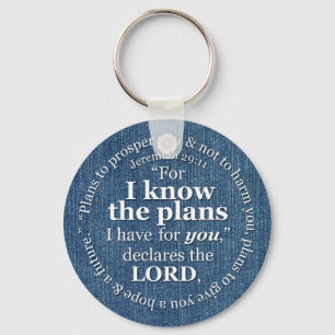 Den Jeremiah 29:11 vet jag att planerar Nyckelring