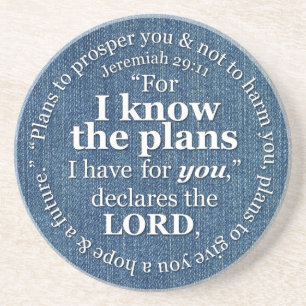 Den Jeremiah 29:11 vet jag att planerar Underlägg Sandsten