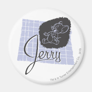 Den Jerry svarten och blått skrivar Magnet