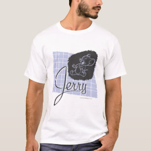 Den Jerry svarten och blått skrivar T-shirt