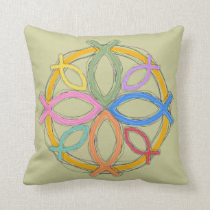 DEN JESUS FISKEN CIRKLAR DESIGN KUDDE