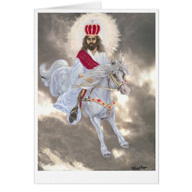 Den Jesus Kristus understöder Kommande Hälsningskort (Framsidan)