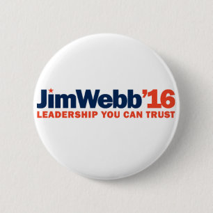 Den Jim Webb 2016 kampanjen knäppas - 2,25" runda Knapp