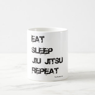 Den Jiu Jitsu muggen - ÄTA REPETITION för SÖMN Kaffemugg
