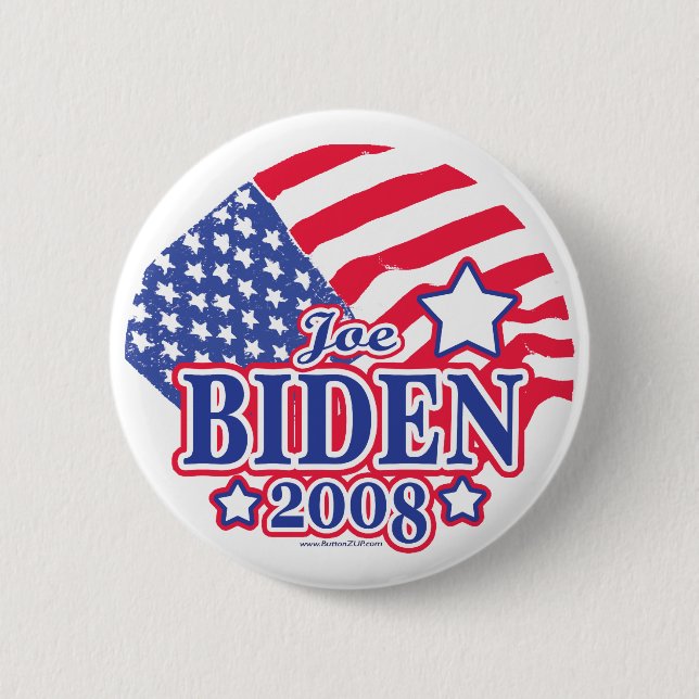 Den Joe Biden 2008 flagga knäppas Knapp (Framsida)