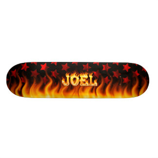 Den Joel skateboarden avfyrar och flammar design Skateboard Bräda 21,5 Cm