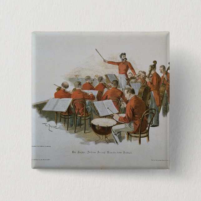 Den Johann Strauss orkesteren på en domstolboll Knapp (Framsida)