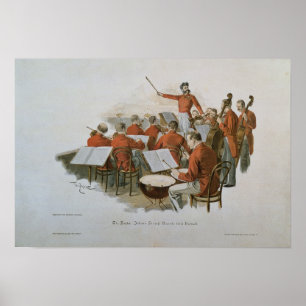 Den Johann Strauss orkesteren på en domstolboll Poster