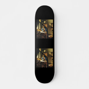 Den Johannes Vermeers geografen (circa 1669) Old School Skateboard Bräda 18 Cm