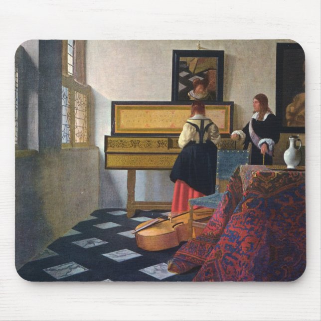 Den Johannes Vermeers musikkursen (circa1663) Musmatta (Framsidan)