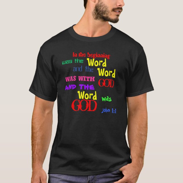Den John 1:1 var ord guden! T-shirt (Framsida)