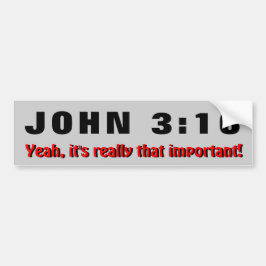 Den John 3:16 är det egentligen det som är viktigt Bildekal