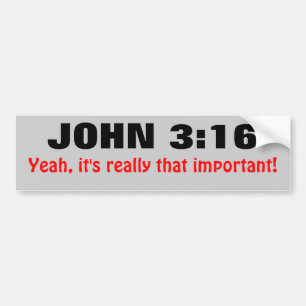 Den John 3:16 är egentligen det som är viktig Bildekal