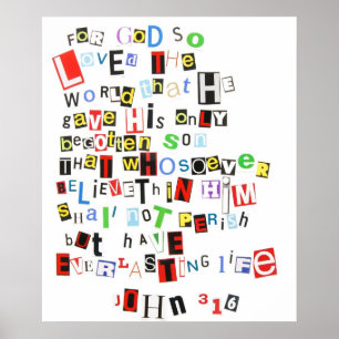 Den John 3:16ransomen noterar affischen Poster