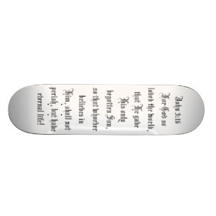 Den John 3:16skridskon stiger ombord Old School Skateboard Bräda 21,6 Cm