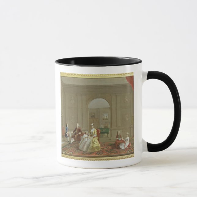 Den John baconfamiljen, c.1742-43 (olja på kanfas) Mugg (Höger)